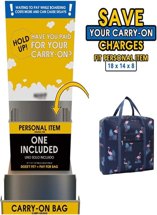 Modiq Duffel Bag Foldable for Travel - Lightweight Packable Carry-On Airlines Luggage with Straps, Water-Resistant Fabric - Ideal for Weekend Getaways and Business Trips (Blue Flamingo) - Image 2